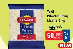 EFSANE YERLİ PİLAVLIK PİRİNÇ 1 KG